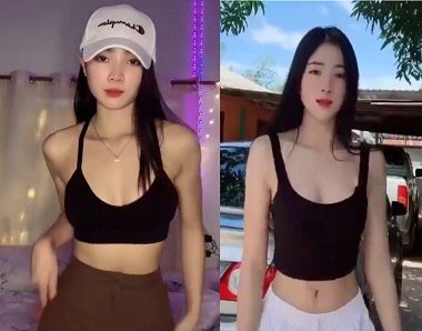 Lộ clip gái xinh TikTok khoe vòng 1 và bím